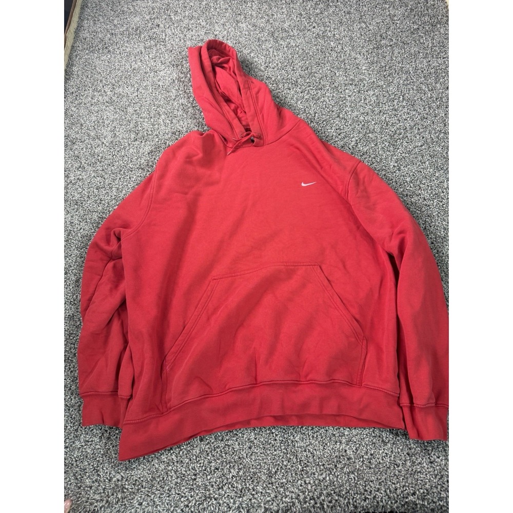 Vintage Y2K Nike Pullover Hoodie Size 2XL Red
